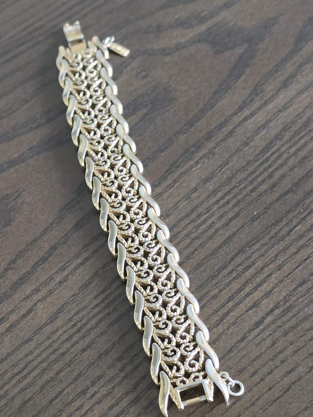 Monet Two-Tone Gold and Silver Filigree Link Bracelet - Picture 2 of 8
